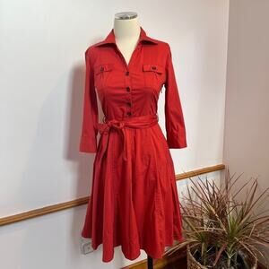 Banana Republic Burnt Orange Fall Dress- 0P